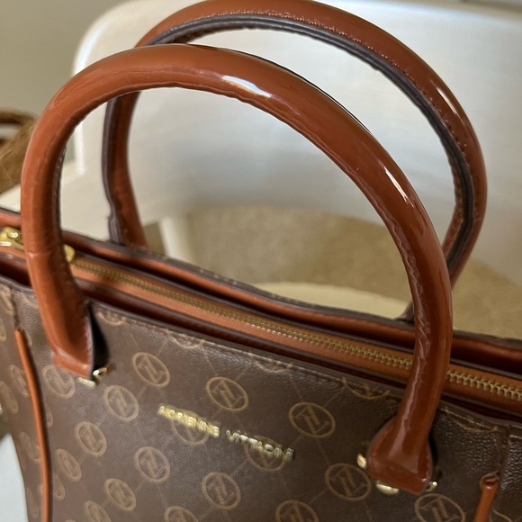 Adrienne Vittadini Brown Tote Handbag - Picture 3 of 16